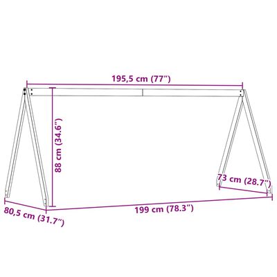 vidaXL Toit de lit pour enfants 199x80,5x88 cm bois de pin massif