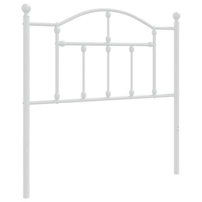 vidaXL Tête de lit métal blanc 90 cm