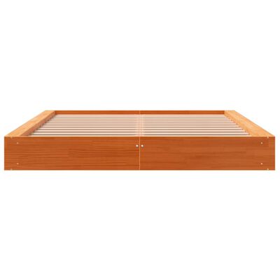 vidaXL Cadre de lit sans matelas cire marron 160x200cm bois pin massif