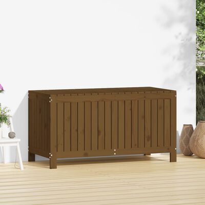 vidaXL Boîte de rangement de jardin Marron miel 121x55x64 cm Bois pin