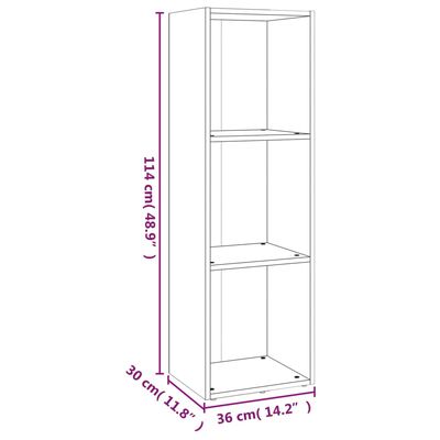 vidaXL Bibliothèque/Meuble TV chêne marron 36x30x114cm bois ingénierie