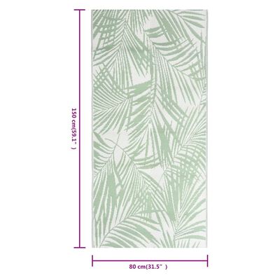 vidaXL Tapis d'extérieur Vert 80x150 cm PP