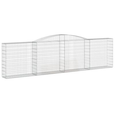 vidaXL Paniers à gabions arqués 6 pcs 400x30x100/120 cm Fer galvanisé