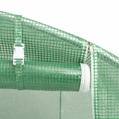 vidaXL Serre avec cadre en acier vert 84 m² 14x6x2,85 m