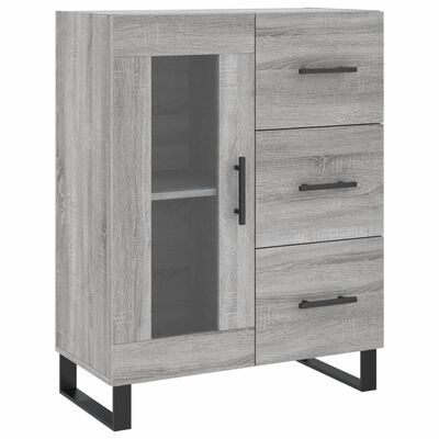 vidaXL Buffet sonoma gris 69,5x34x90 cm bois d'ingénierie