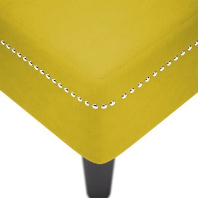 vidaXL Fauteuil long avec coussin et accoudoir droit jaune velours