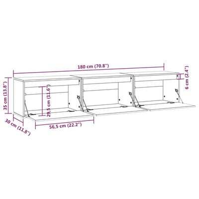 vidaXL Meubles TV 3 pcs bois massif de pin