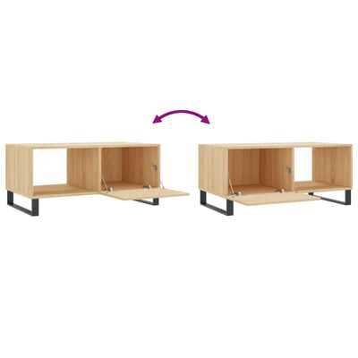 vidaXL Table basse chêne sonoma 90x50x40 cm bois d'ingénierie