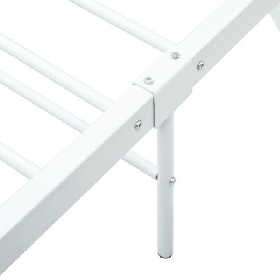 vidaXL Cadre de lit sans matelas blanc métal 140x200 cm