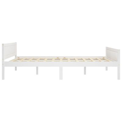 vidaXL Cadre de lit sans matelas bois massif de pin blanc 160x200 cm