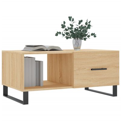 vidaXL Table basse chêne sonoma 90x50x40 cm bois d'ingénierie