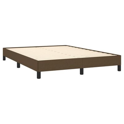 vidaXL Cadre de lit sans matelas marron foncé 140x200 cm tissu