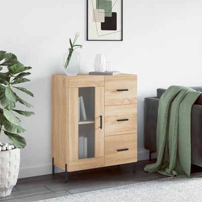 vidaXL Buffet chêne sonoma 69,5x34x90 cm bois d'ingénierie