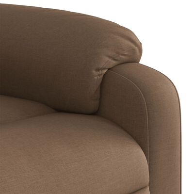 vidaXL Fauteuil inclinable Marron Tissu