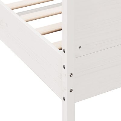 vidaXL Cadre de lit sans matelas blanc 90x200 cm bois de pin massif