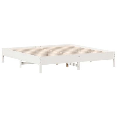 vidaXL Cadre de lit sans matelas blanc 180x200 cm bois massif de pin