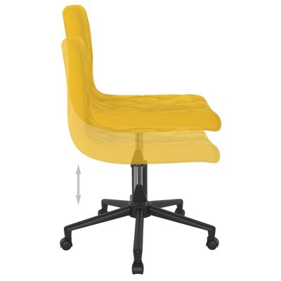 vidaXL Chaises à manger pivotantes lot de 2 jaune moutarde velours