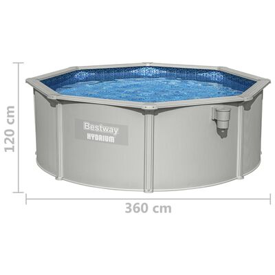 Bestway Piscine encadrée hors sol ronde Hydrium 360x120 cm