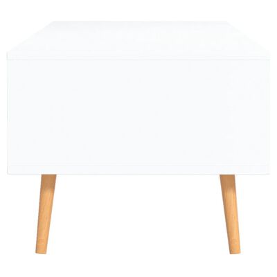 vidaXL Table basse Blanc et chêne Sonoma 100x49,5x43cm Bois ingénierie