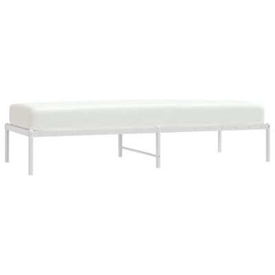 vidaXL Cadre de lit métal sans matelas blanc 75x190 cm