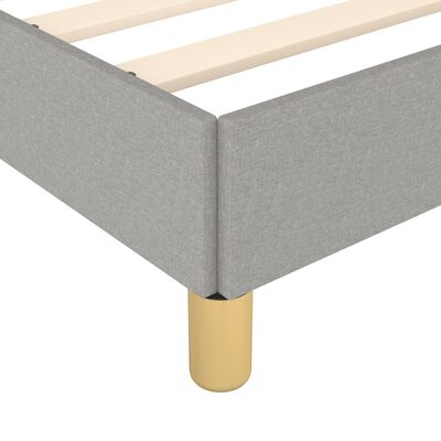 vidaXL Cadre de lit sans matelas gris clair 200x200 cm tissu