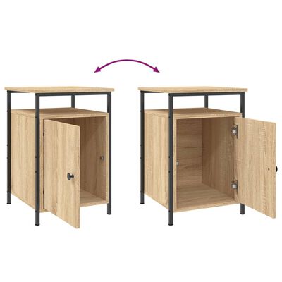 vidaXL Tables de chevet 2pcs chêne sonoma 40x42x60cm bois d'ingénierie