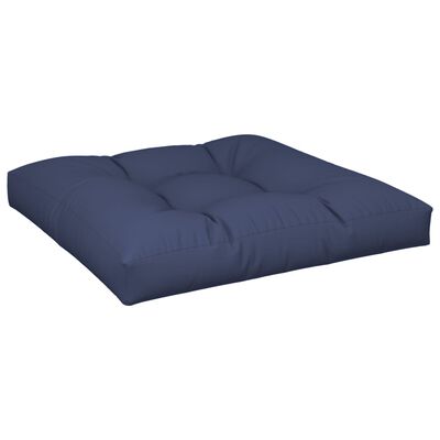 vidaXL Coussin de palette bleu marine 80x80x12 cm tissu