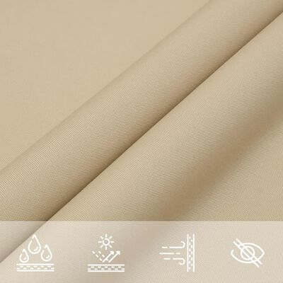 vidaXL Voile de parasol tissu oxford triangulaire 3,5x3,5x4,9 m beige