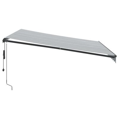 vidaXL Auvent rétractable automatique anthracite et blanc 400x300 cm