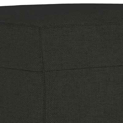 vidaXL Ensemble de canapés 3 pcs avec coussins Noir Tissu