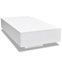 vidaXL Table basse blanc brillant