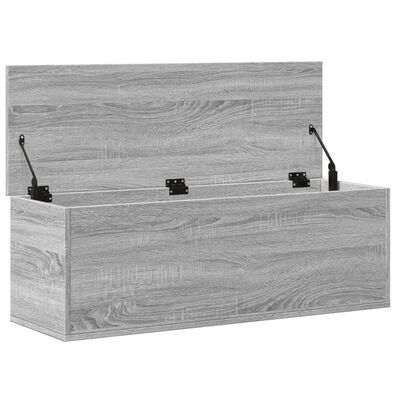 vidaXL Boîte de rangement sonoma gris 102x35x35 cm bois d'ingénierie