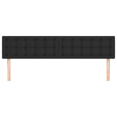 vidaXL Têtes de lit 2 pcs Noir 100x5x78/88 cm Similicuir