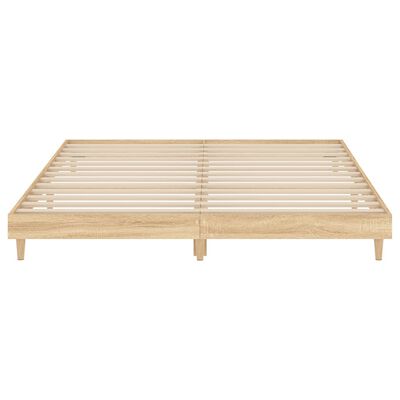 vidaXL Cadre de lit sans matelas chêne sonoma 160x200 cm