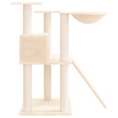 vidaXL Arbre à chat avec griffoirs en sisal Crème 83 cm