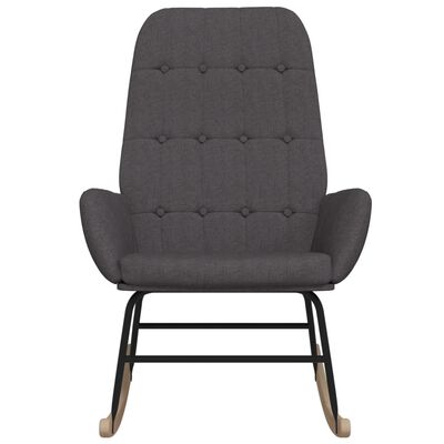 vidaXL Chaise à bascule Gris foncé Tissu