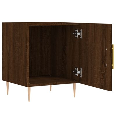 vidaXL Table de chevet chêne marron 40x40x50 cm bois d’ingénierie