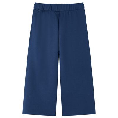 Pantalon à jambes larges pour enfants bleu marine 140