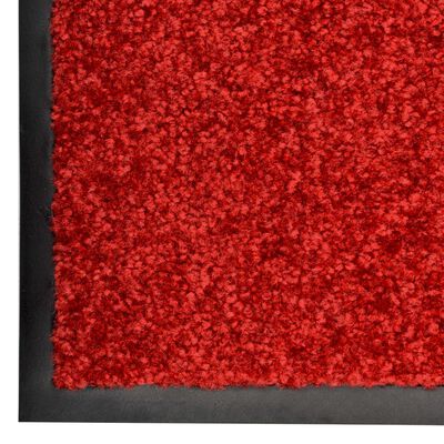 vidaXL Paillasson lavable Rouge 40x60 cm