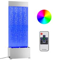 vidaXL Colonne à bulles avec LED RVB Inox et acrylique 110 cm