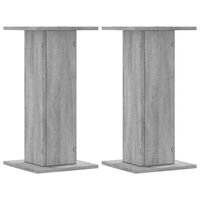 vidaXL Supports de haut-parleurs 2 pcs gris sonoma bois d'ingénierie