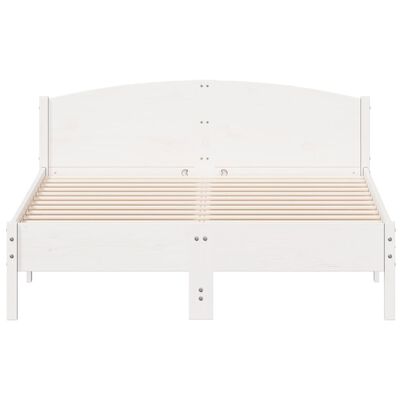 vidaXL Cadre de lit sans matelas blanc 140x200 cm bois de pin massif