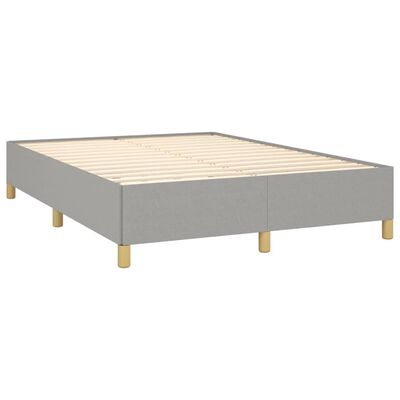 vidaXL Cadre de lit sans matelas gris clair 140x200 cm tissu