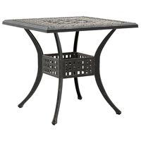 vidaXL Table de jardin bronze 80x80x75 cm aluminium coulé