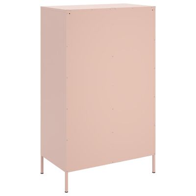 vidaXL Buffet haut rose 68x39x113 cm acier