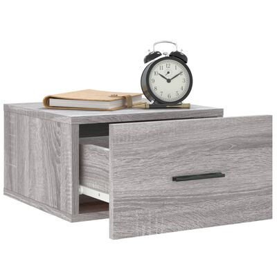 vidaXL Tables de chevet murales 2 pcs sonoma gris 35x35x20 cm