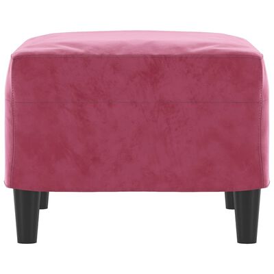 vidaXL Repose-pied Rouge bordeaux 60x50x41 cm Velours