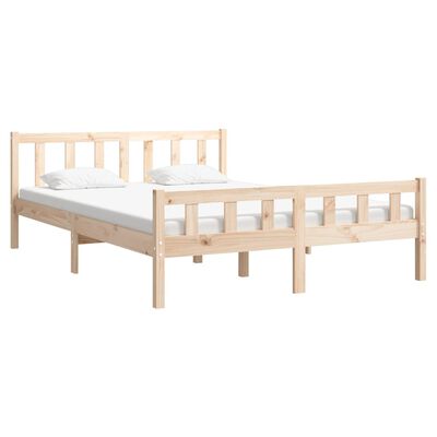 vidaXL Cadre de lit sans matelas bois massif 120x200 cm