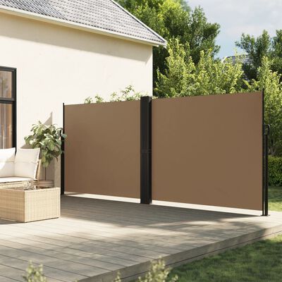 vidaXL Auvent latéral rétractable taupe 180x1200 cm