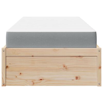 vidaXL Lit avec matelas 100x200 cm bois massif de pin